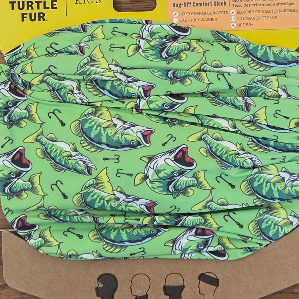 Turtle Fur Tube Bug Off Multi-Functional Neck Gaiter- Fish Print - Picture 3 of 8